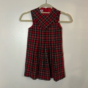 Vintage Tartan Christmas JG Hook Girls Dress